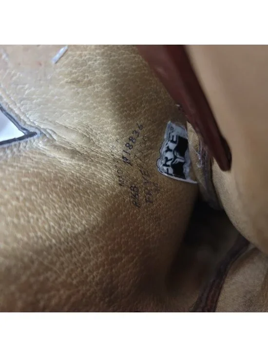 Frye Vintage Leather Brown Cognac Western Cowboy Boots Women’s 8.5 B Patina - Picture 10 of 10